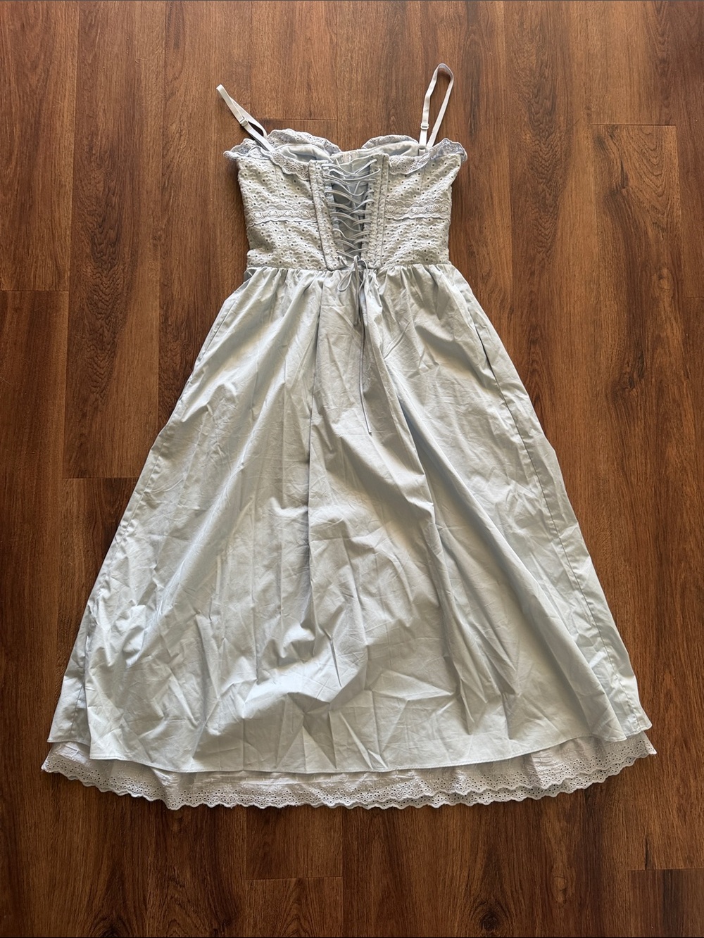 House Of Cb Jaime Cotton Broderie Anglais Midi Sundress - Picture 8 of 10